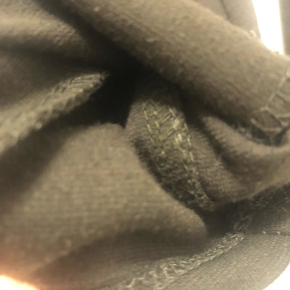 Dark green leggings with faux gold zipper, Size: small - Picture 3 of 7